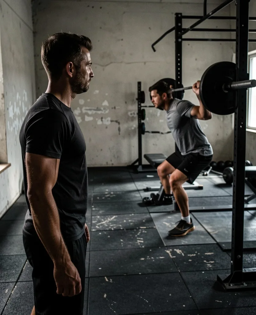 Observation d'une séance d'entraînement dans une salle spartiate