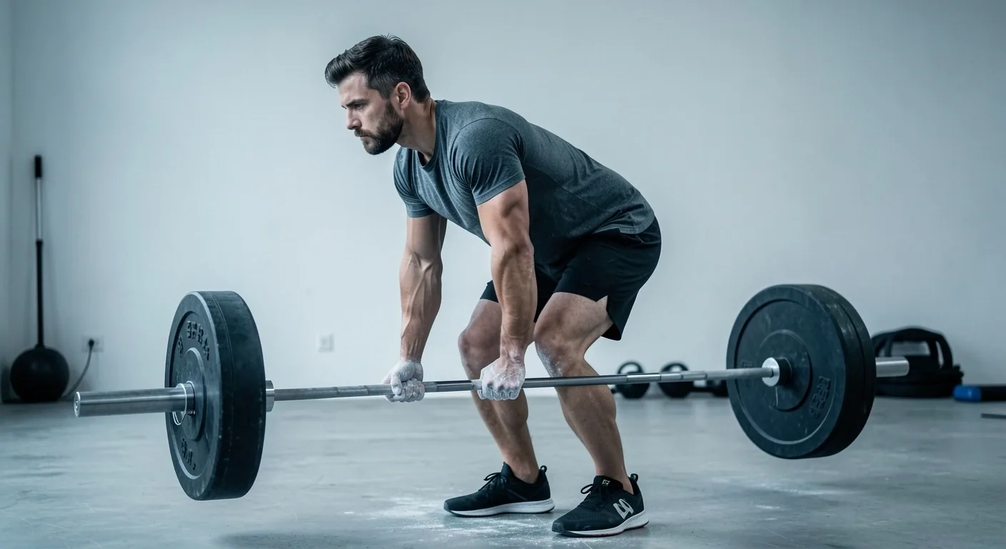Athlète en entraînement dans une salle minimaliste