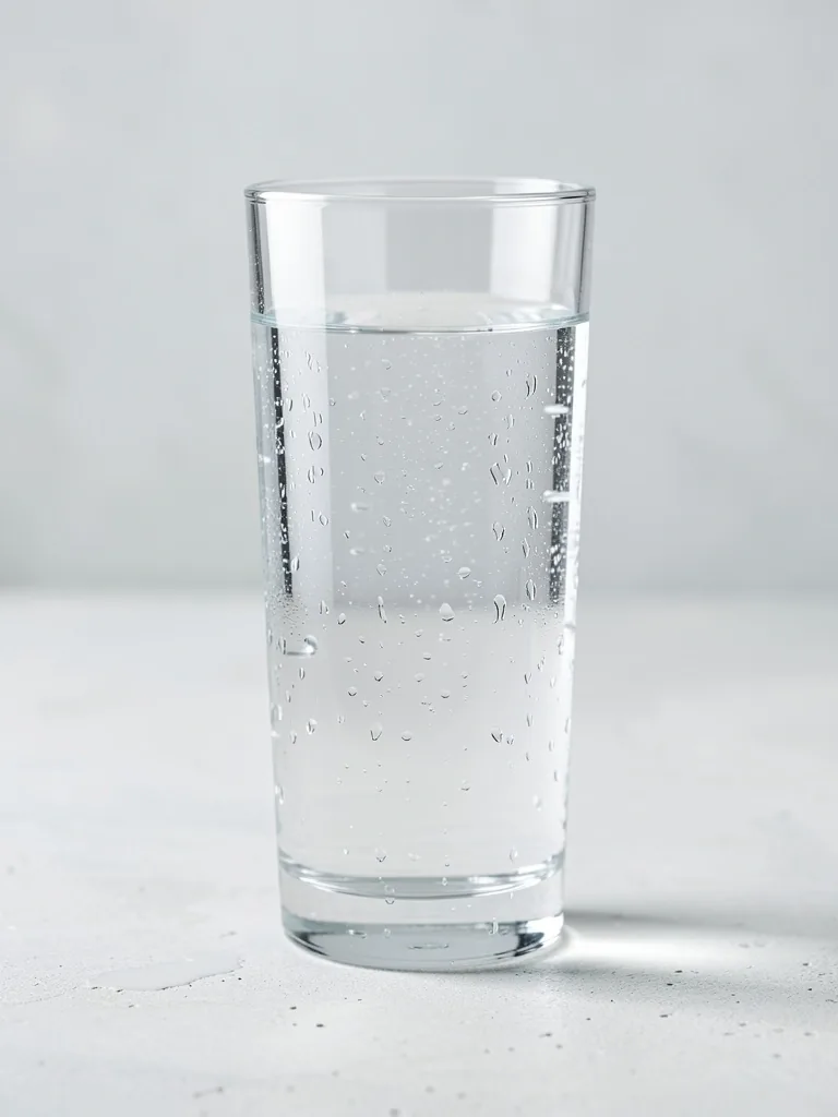 Verre d'eau minérale pure